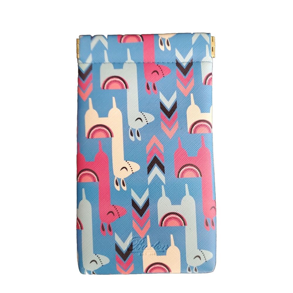 Llama Design Eyeglass Glasses Carrying Case Eyewear Pouch Sunglasses 4 In x 7 In